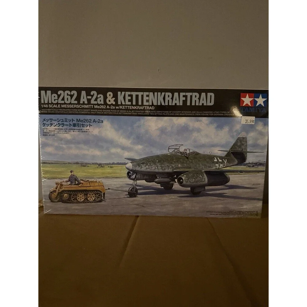 TAMIYA 1/48 Scale Limited Messerschmitt Me262 A-2a Kettenkrad Towing Set Pl